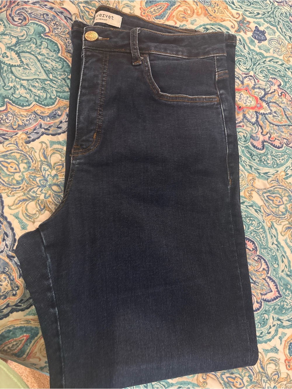 Lovervet High-Rise Women's Straight Leg Jeans — Dark Blue Wash